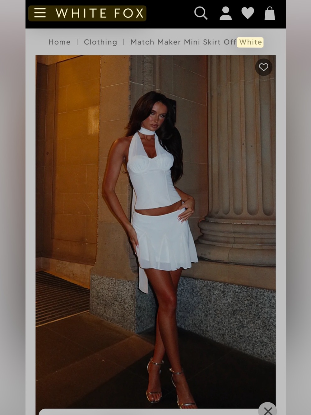 White Fox Boutique White Halter Mini Dress